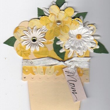 Mother&#039;s day flower pot card