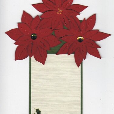 Poinsettia card insert