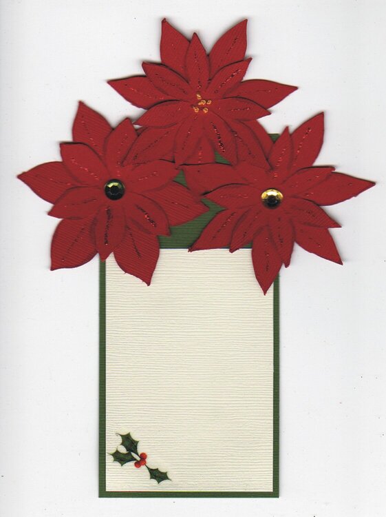Poinsettia card insert