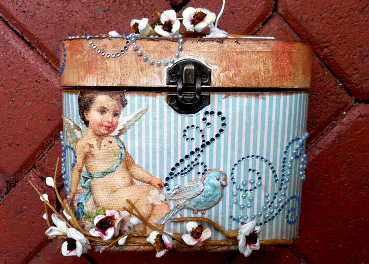 Altered box using Zva bling and pearls