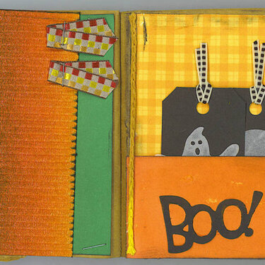 Halloween paper bag album pp 3 &amp;amp; 4