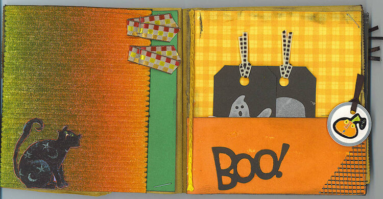 Halloween paper bag album pp 3 &amp;amp; 4