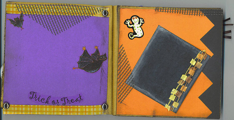 Halloween paper bag album pp 5 &amp;amp; 6