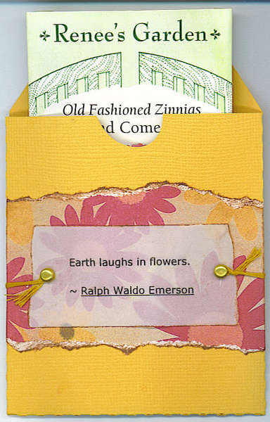 library pocket with seed packet