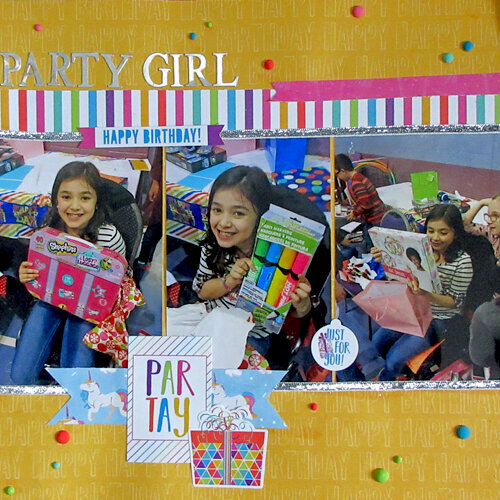 Party Girl - NSD boy/girl layout challenge