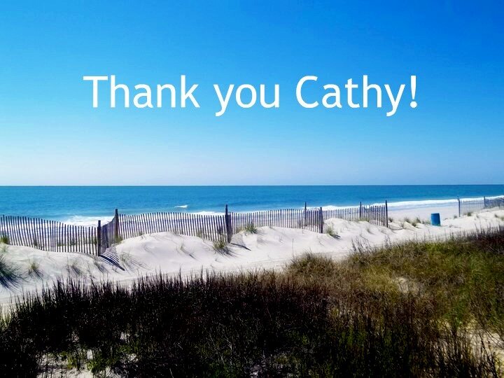 Thank you Cathy!