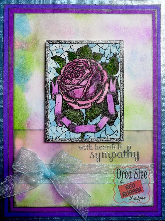 Abounding Rose Sympathy Card ~ Red Rubber Designs DT