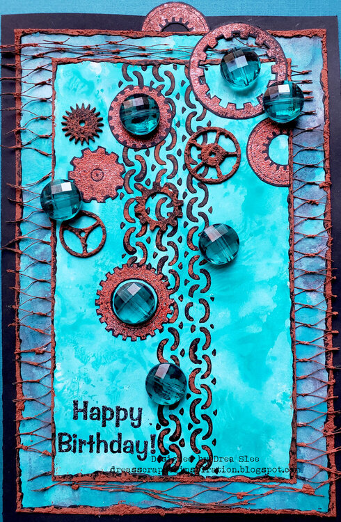 Aquamarine Birthday Card