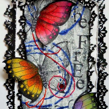 Be Free Butterfly Tag ~ Red Rubber Designs DT
