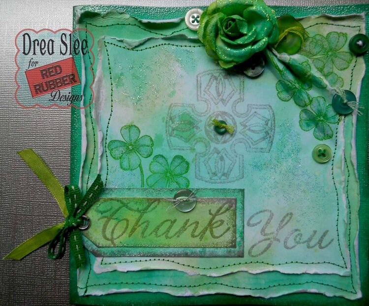 Celtic Thank You Card ~ Red Rubber Designs DT