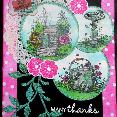 Charming Gardens Card ~ Red Rubber Designs DT