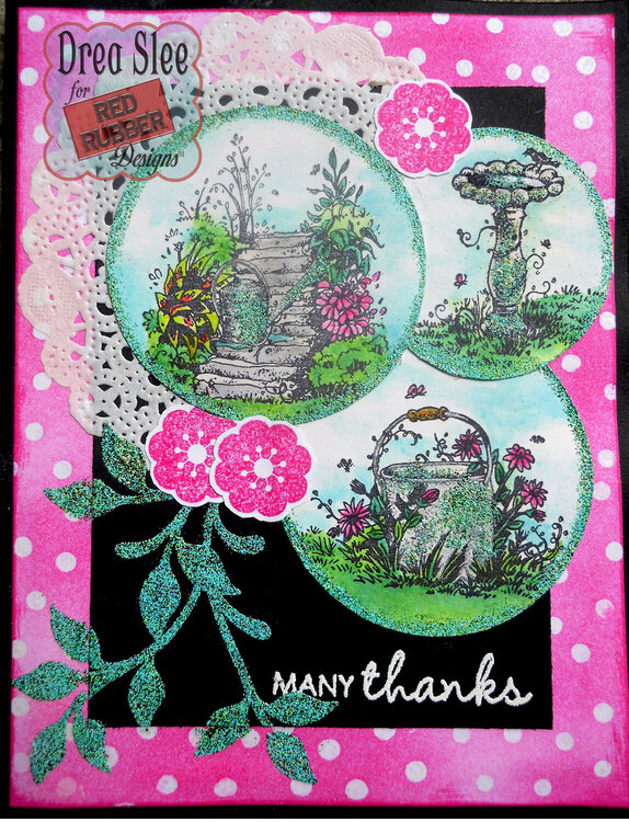 Charming Gardens Card ~ Red Rubber Designs DT