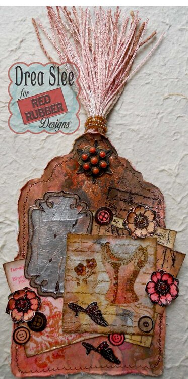 Elegant Beauty Tag ~ Red Rubber Designs DT
