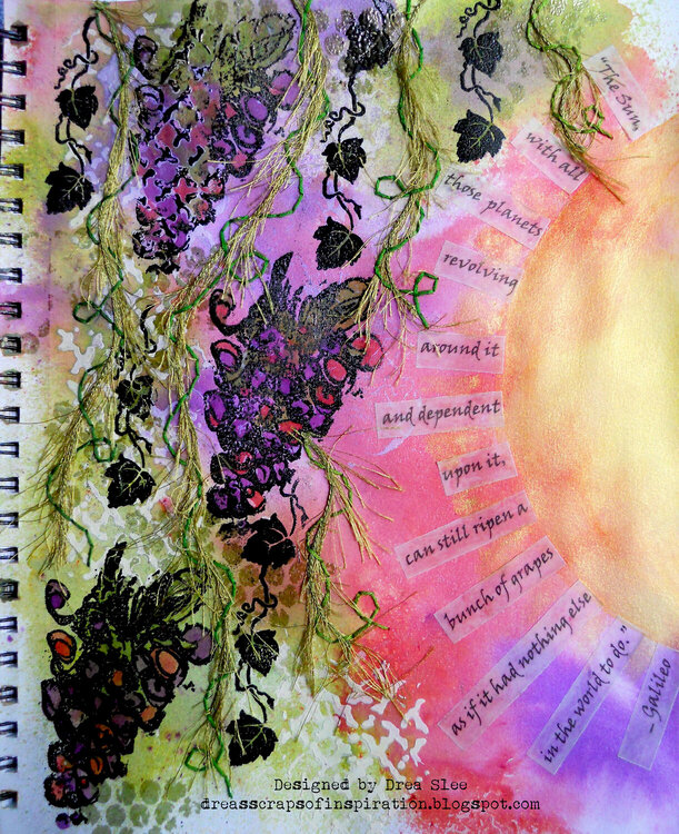 Grapes Art Journal