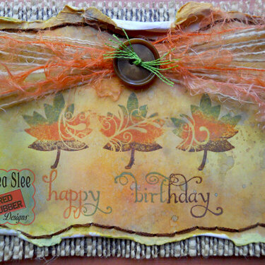 Happy Leaf Birthday Card ~ Red Rubber Designs DT