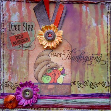 Happy Thanksgiving Card ~ Red Rubber Designs DT