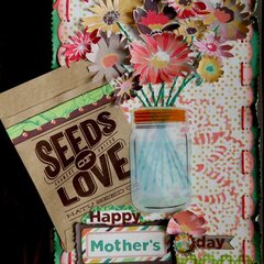 Jar of Flowers Mother's Day Card ~ FotoBella DT