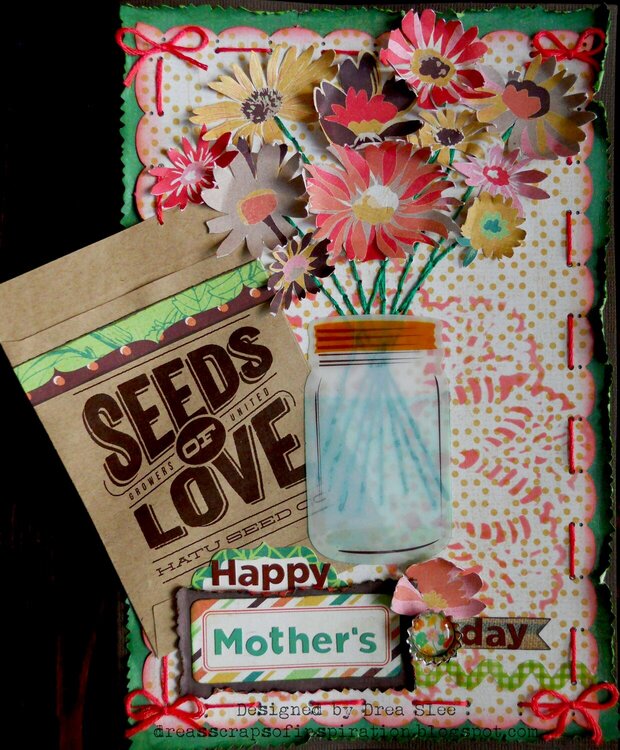 Jar of Flowers Mother&#039;s Day Card ~ FotoBella DT