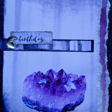 Amethyst Birthday Card ~ FotoBella DT