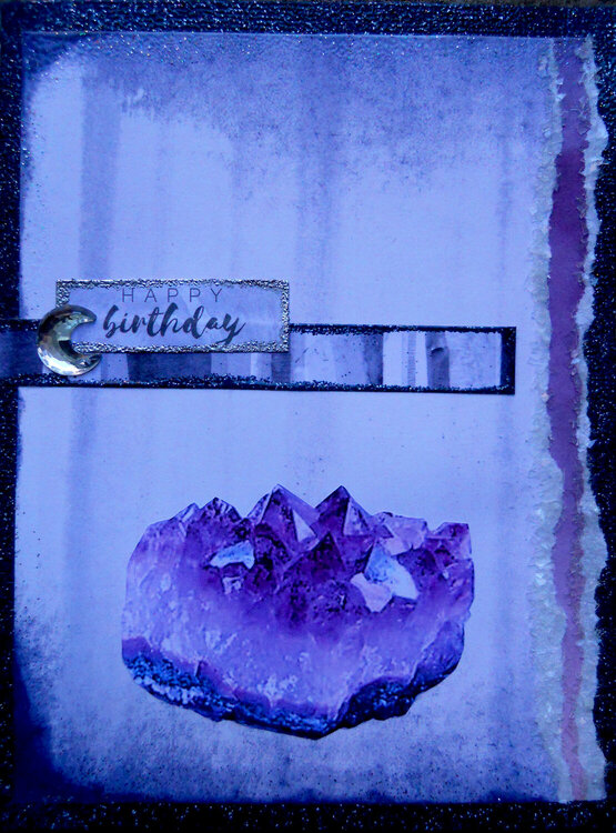 Amethyst Birthday Card ~ FotoBella DT