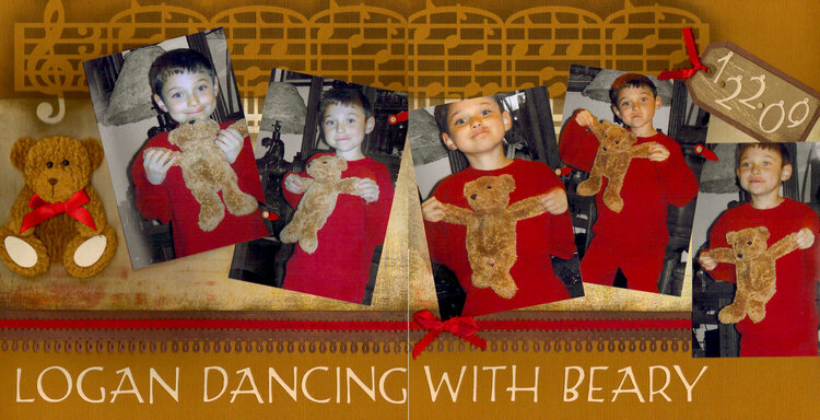 Logan dancing with Beary