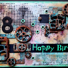 Grungy 18th Birthday Card