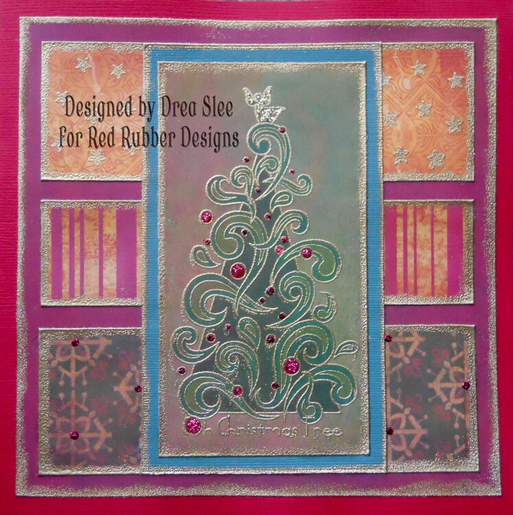 Oh Christmas Tree Card ~ Red Rubber Designs DT