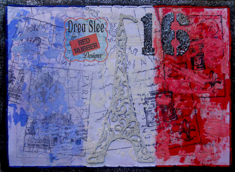 Paris Collage Card ~ Red Rubber DesignsDT