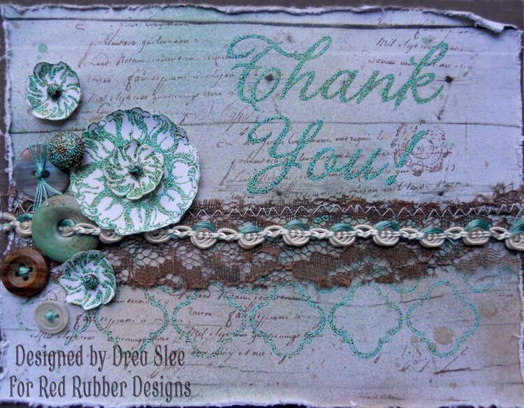 Thank you card ~ Red Rubber Designs Inspiration Team