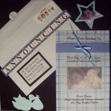 AJ&#039;s Scrapbook Page 5-Announcing