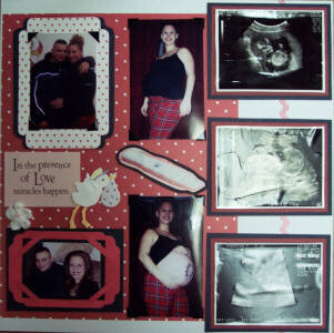 AJ&#039;s Scrapbook page 1-The Pregnancy