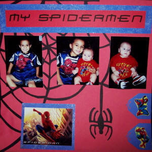 AJs Scrapbook Pg 17--My Spidermen