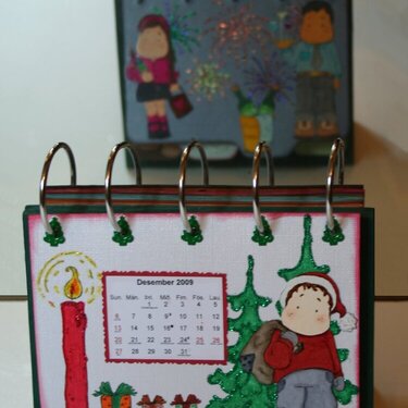 Calendar of Magnolia stamps (in front of a mirror)