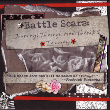 Battle Scars: Journeys Through Heartbreak and Triumph- Circle Journal Cover