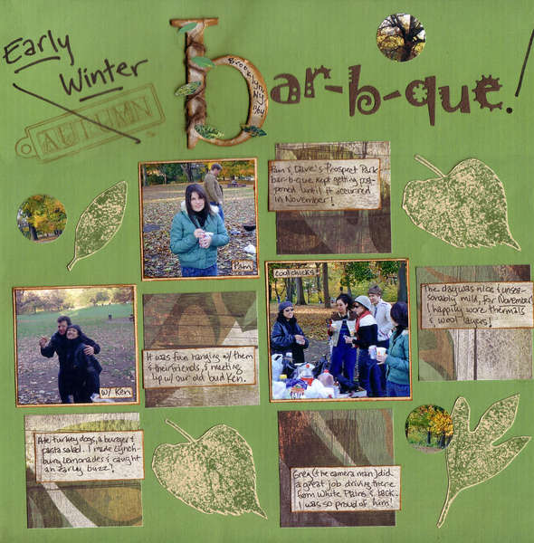 Early Winter Bar-b-que! (SHCG &quot;My Letter&quot; &amp; Sketch Challenges)