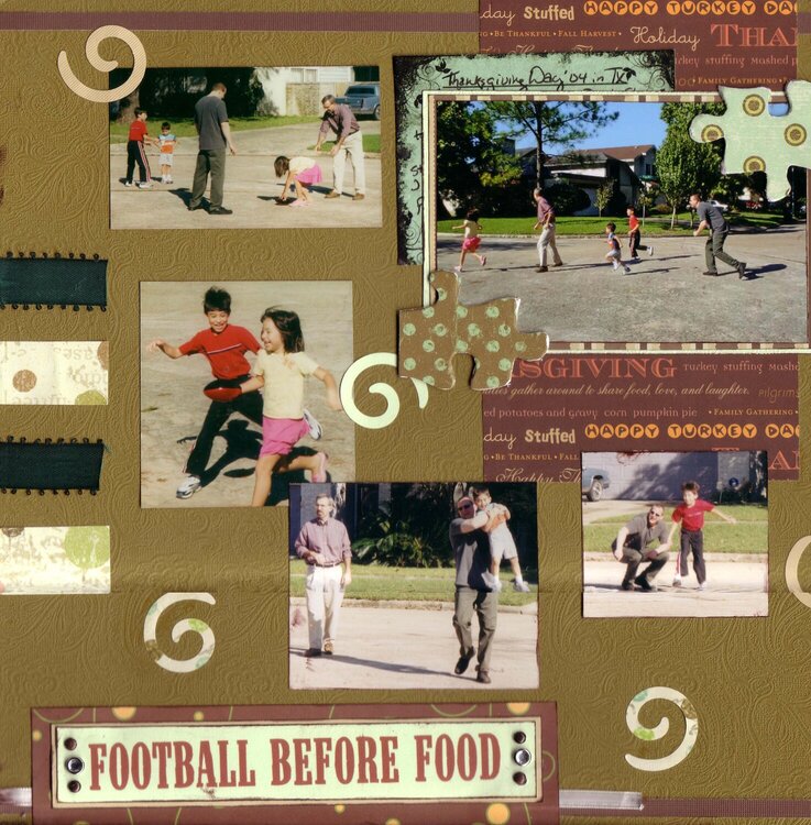 Football Before Food - SHCG Embellishment Challenge