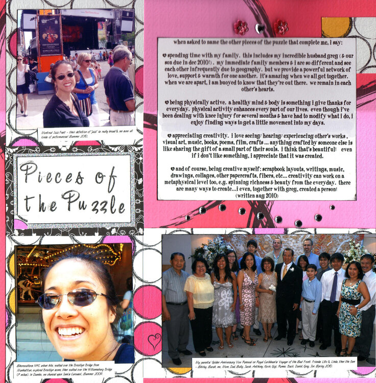 Pieces of the Puzzle (SHCG &quot;All About Me&quot; Challenge)