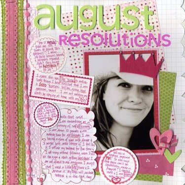 August Resolutions **May Memory Makers**