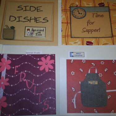 altered recipe dividers for box