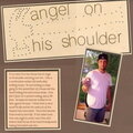 Angel on his shoulder