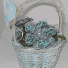 Blue Flower Basket