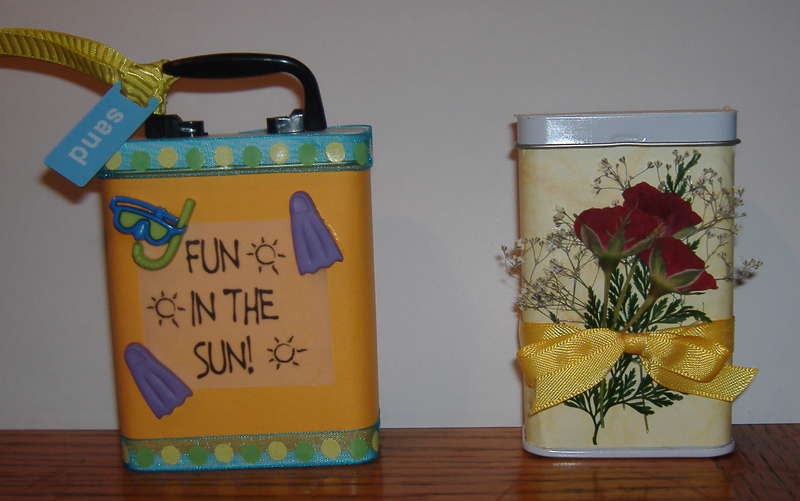 Bandaid tins for Round 4 Summer and flower theme