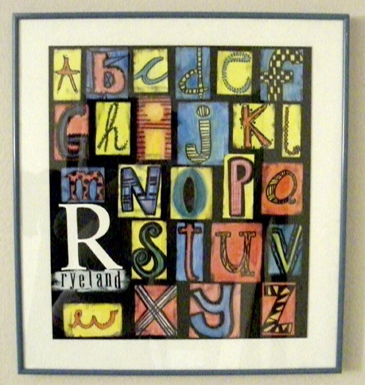 Alphabet Collage Painting