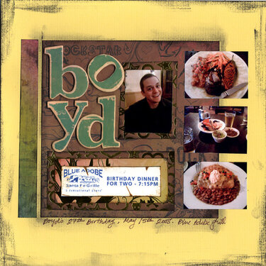 Boyd&#039;s Bday Dinner