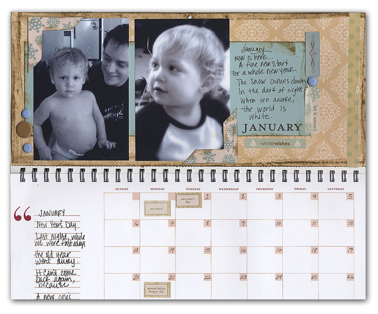 January Pages  -  Making Memories Calendar