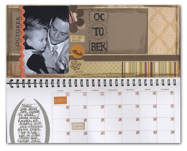 October Pages  -  Making Memories Calendar