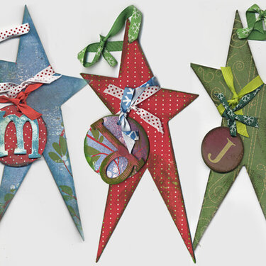 Collection of Personalized Star Ornament Tags