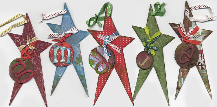 Collection of Personalized Star Ornament Tags