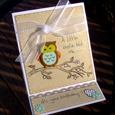 A little birdie told me... Easel Card