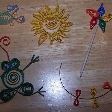 Summer Quilling Swap Items